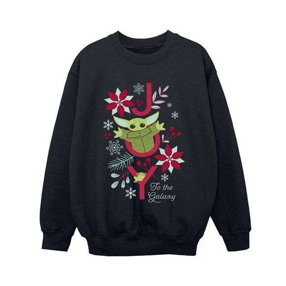 Star Wars Mandalorian Boys Joy To The Galaxy Sweatshirt / Black